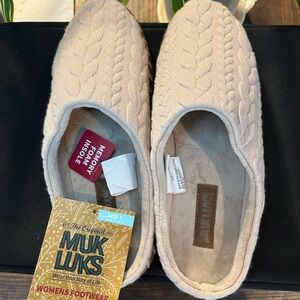 Muk Luks Cream Cozy Slippers